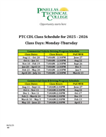 2025-26 CDL Schedule